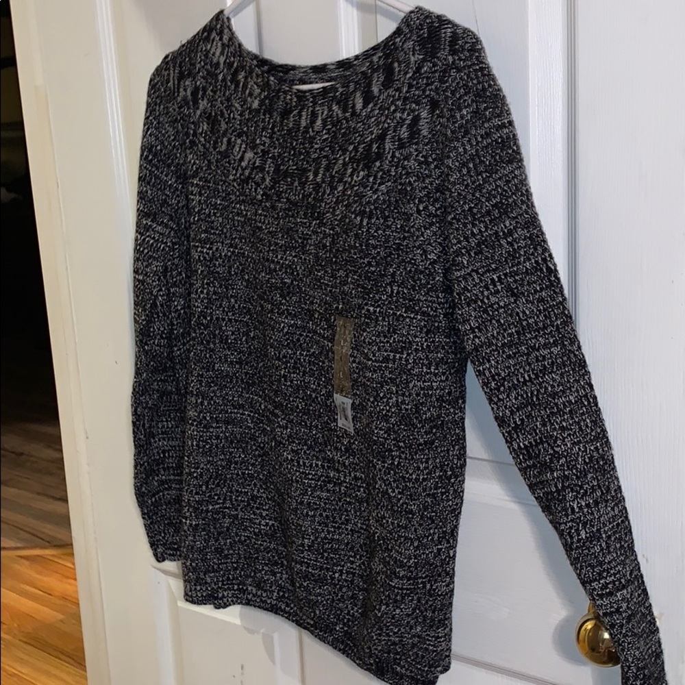 Black and white sweater